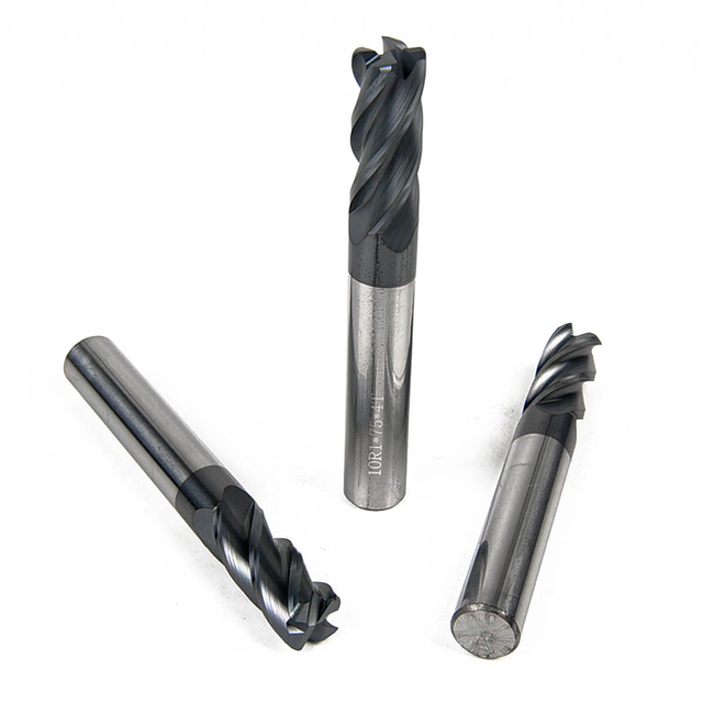 HRC45-Four - Edge Round Nose Milling Cutter